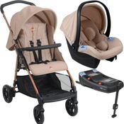 Carrinho com Bebe Conforto Base ISOFIX Burigotto Lui Mon Amour