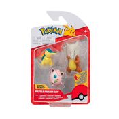 Pokémon - 3 Figuras De Ação -Cyndaquil, Jigglypuff E Marowak