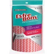Rolo de Pano Multiuso com 25 un Vermelho - EsfreBom	BTN49066