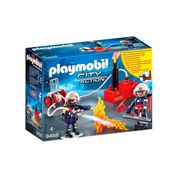 Playmobil - City Action - Bombeiros Com Bomba De Água - 9468 - Sunny