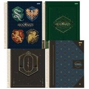 Kit 4 Cadernos Espiral Hogwarts 80fls Jandaia