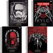 Caderno Star Wars VII 240 Folhas 12 Materias Sortido Jandaia