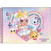 Caderno Espiral de Cartografia Shopkins 96 Folhas Jandaia