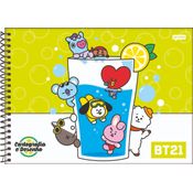 Caderno Bt21 Bts KPop Desenho Cartografia Bts Kpop 80 Fls