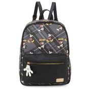 Mochila de Alças Mickey Xadrez Preta Premium - Luxcel
