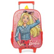 Mochila De Rodinhas Da Barbie Escolar Vermelha - Luxcel