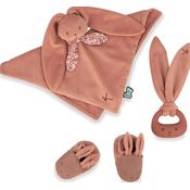 Kit Recém-Nascidos - Pelucia - Kaloo - Mordedor e Chinelos - Rosa - Janod - Maped