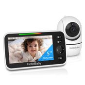 Baba Eletrônica com Visão Noturna e Áudio, HelloBaby HB65501, Branca