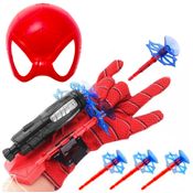 Kit Especial Aranha Luva Lança Dardos + Máscara Teia Infantil