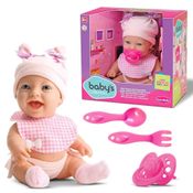 Bebê que Faz Xixi Boneca com Mamadeira Chupeta Troca Fralda Boneca Bebê