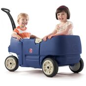 Carrinho de Passeio para 2 Crianças Multifuncional com Porta Objetos, até 90 kg, Step2, Azul