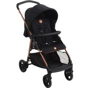 Carrinho De Passeio - Burigotto - Lui Preto Cobre - Até 15Kg - Preto