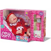 Boneca Diver New Born Unique Collection Macacão Vermelho Divertoys
