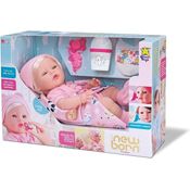 Boneca Diver New Born Premium Menina c/ Cabelo Divertoys