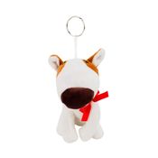 Chaveiro Cachorro Narigudo Branco 16cm - Pelúcia - Tudo em Caixa