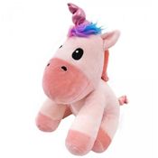 Unicórnio de Pelúcia Rosa 30Cm