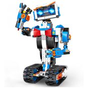 Kit de Construção Robô Inteligente com Controle Remoto e por App 635 Peças para Crianças de 5 a 7 Anos, OKK 13063, Azul