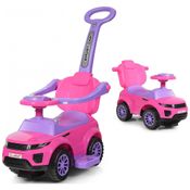 Carrinho de Passeio Infantil com Alça de Proteção Removível e Luzes Sonoras para Crianças de 1 a 3 Anos, HONEY JOY, Rosa