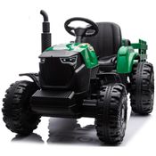 Trator Infantil Elétrico a Bateria 24V com Controle Remoto, Hikiddo, Verde