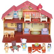 Conjunto Mega Bluey, Com Casa da Família, Conjunto de Churrasco e 4 Figuras, Perfeito Para Recriar as Aventuras da Adorável Bluey e Sua Família