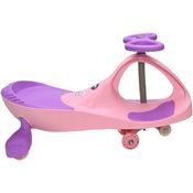 Carrinho Gira Gira Infantil Triciclo Rolimã Zippy Car 360° Capacidade 100kg Com Rodinhas De Led Zippy Toys Rosa