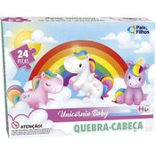 Quebra Cabeça Unicórnio Baby 24 Peças Pais e Filhos