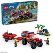Caminhão de bombeiros 4x4 c/ Barco de Resgate - Lego 60412