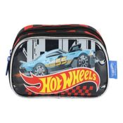 Estojo Infantil Luxcel Duplo Hot Wheels Preto