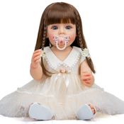 Bebe Reborn Menina 100% Silicone 57 Cm - Jade