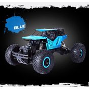 Carro Carrinho De Controle Jeep Rally Off-road 4x4 Rock Azul