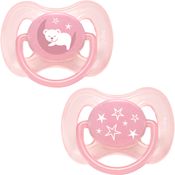 Kit 2 Chupetas Comfort Ursinho e Estrela Tam 2 (6m+) - Buba Azul 12669