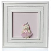 Quadro Princesa Pérolas Ursa Mini Bailarina