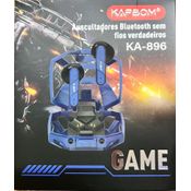 Fone De Ouvido Gamer Bluetooth 5.3 - Case Reforçada em Aço Ka-896 Blue