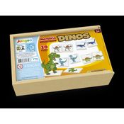 JOGO DA MEMÓRIA DOS DINOSSAUROS CAIXA MADEIRA C TAMPA 30 PÇS