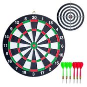 Jogo De Dardos Com Alvo Dupla Face Tabuleiro 40cm 6 Dardos