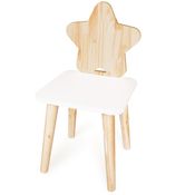 Cadeira Cadeirinha Estrela Pinus Infantil de Madeira MDF