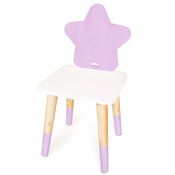 Cadeira Cadeirinha Estrelinha Lilas Infantil MDF