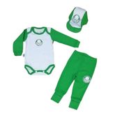 Kit Conjunto Palmeiras Body Calça e Boné Oficial