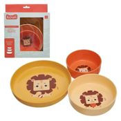 Kit 3 Pratos Com Ventosa Kouii Filhotiis Leao Leo