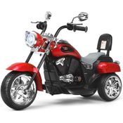 Costzon Moto Elétrica Infantil 6V Recarregável com Sons e Luzes, Vermelha, 3 anos