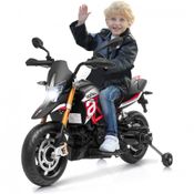 Costzon Moto Elétrica Infantil 12V Recarregável com Luzes e Sons, MP3, Vermelha, 3 a 6 anos