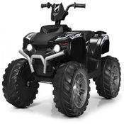 Costzon Kids Quadriciclo Elétrico 1 Assento 12V, com Luzes de LED, Roxo