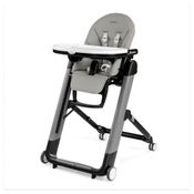 Cadeira de Alimentação Cadeirão com Altura do Assento Ajustável e 4 Rodas, Peg Perego, Bege