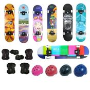 Skate Semi-Pro + Kit Proteção - ABS - Modelos Sortidos - Bel Fix