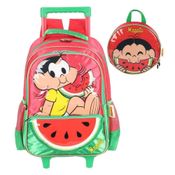 Kit Mochila De Rodinha E Alca Magali Comendo +Lancheira