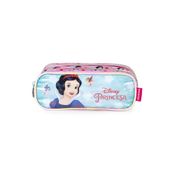 Estojo Escolar Feminino 3 Compartimentos Branca De Neve Rosa