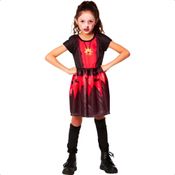 Fantasia Halloween Vampira Infantil pra Menina