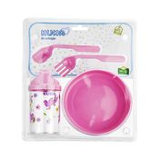 Kit Refeição KUKA Pratinho Para Bebe  Com Copo E Talheres