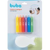 Giz Lapis Risque e Apague Para Banho com Esponja Buba