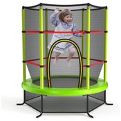 Trampolim Giantex para crianças, trampolim infantil aprovado pela ASTM 55 Mini com rede de segurança, design sem lacunas, fácil de montar trampolim
